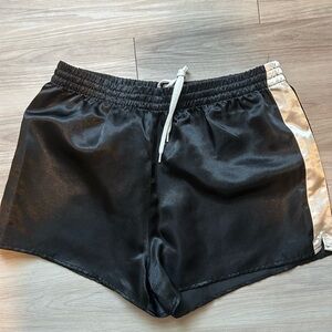 BDG Black and Silver Satin Women's Shorts